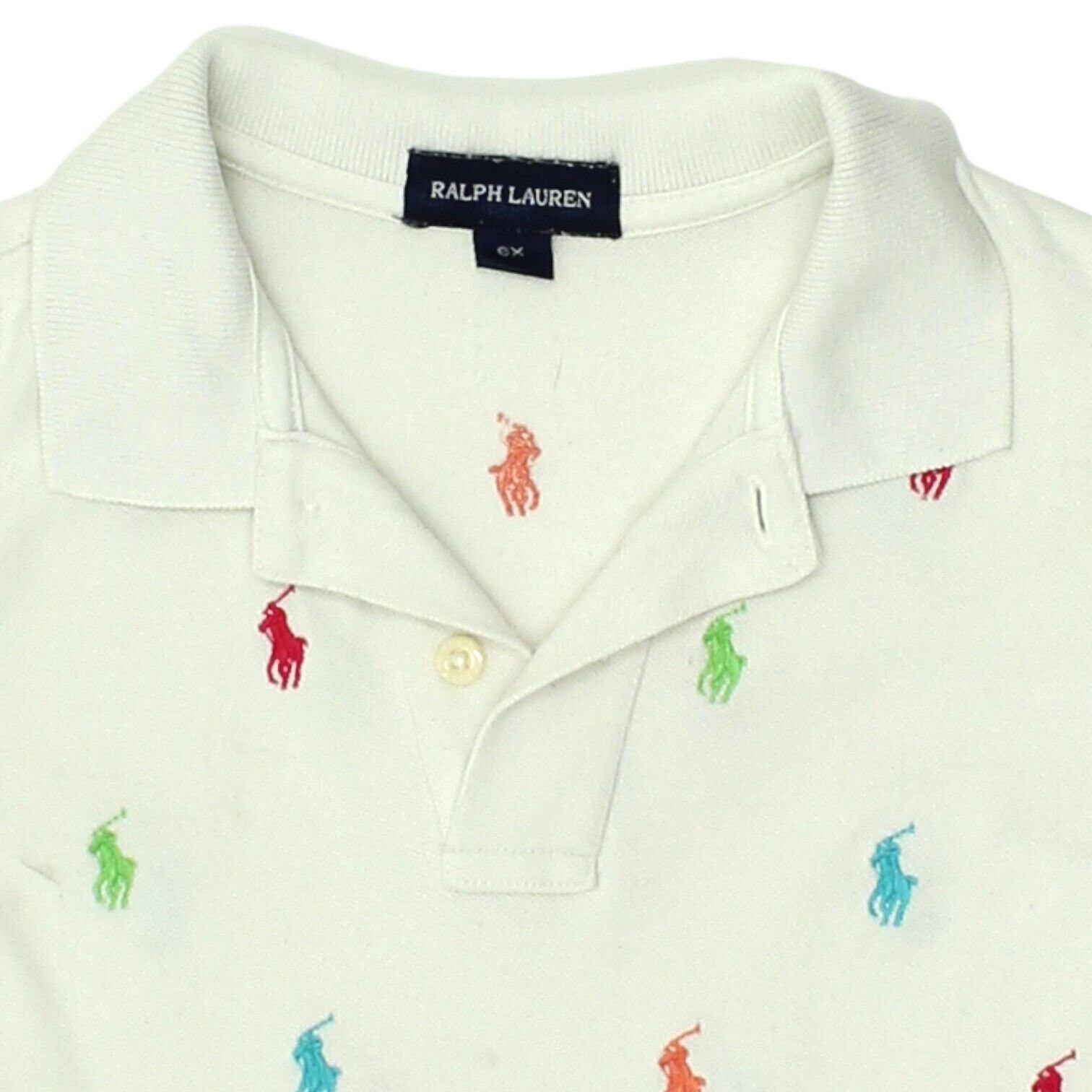 Ralph Lauren Girls White Polo Shirt | Vintage Luxury High Ralph Lauren Girls White Polo Shirt | Vintage Luxury High