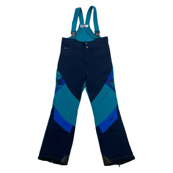 Vintage Designer Blue Winter Sports Snow Gear VTG Ellesse Thermal Ski Pants