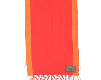 Gianfranco Ferre Heren Dames Rood Oranje Pure Kasjmier Sjaal | Vintage-ontwerper