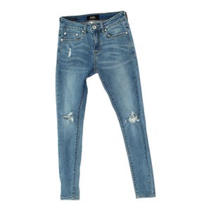 Diesel Womens Blue Super Skinny Distressed Jeans | Vintage Luxury Designer Denim