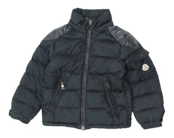 Moncler Boys Navy Puffer Jacket | Vintage High End Designer Padded Kids Coat VTG