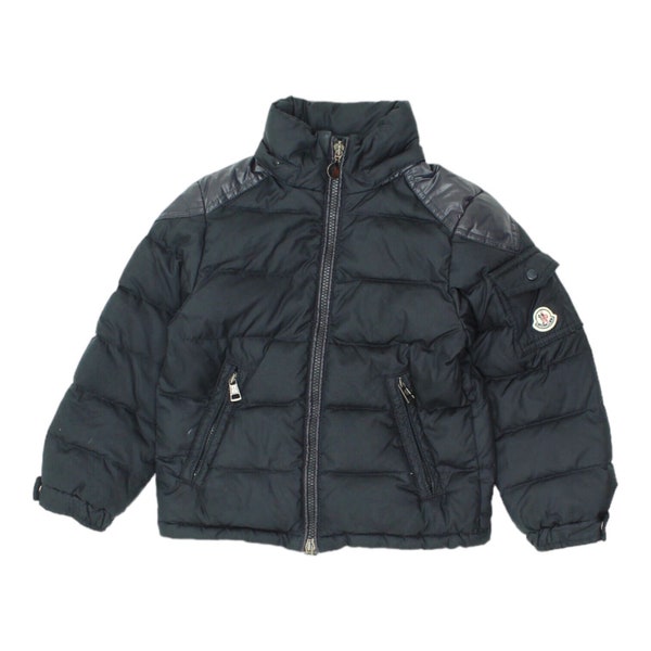 Moncler Boys Navy Puffer Jacket | Vintage High End Designer Padded Kids Coat VTG