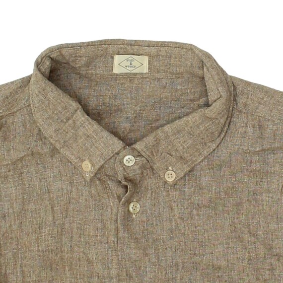 Smith & Wesson Mens Brown Button Down Shirt Vintage Western Style 