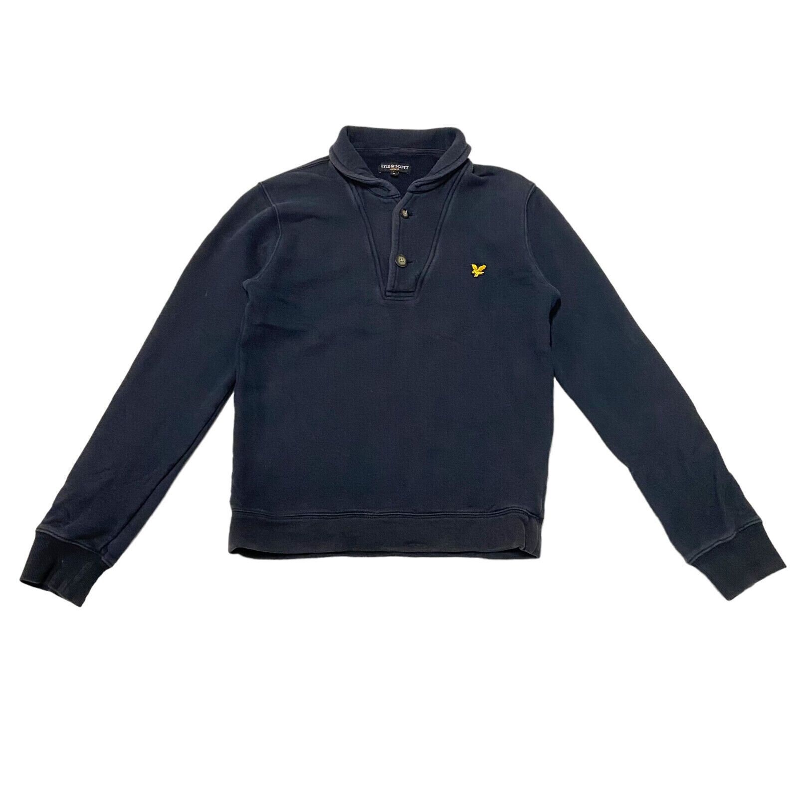 Felpa con bottoni Lyle Scott Cotone vintage design blu navy