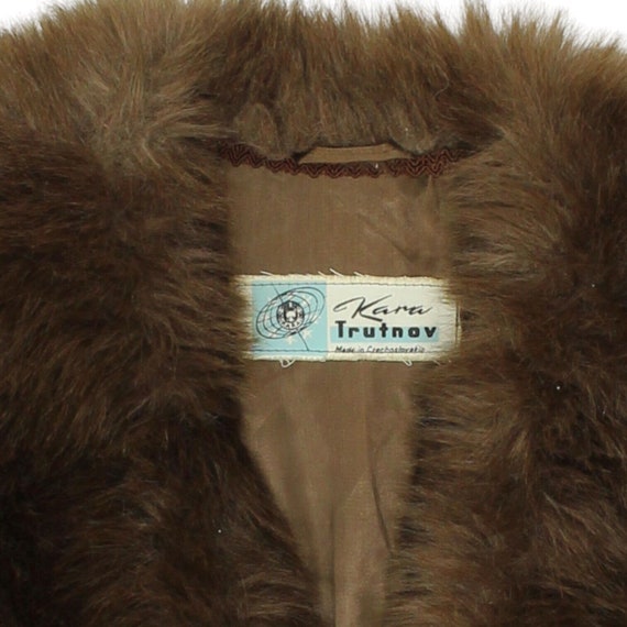 Kara Trutnov Womens Long Brown Real Fur Overcoat … - image 3