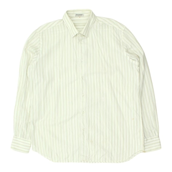 Yves Saint Laurent Mens White Striped Shirt | Vin… - image 1