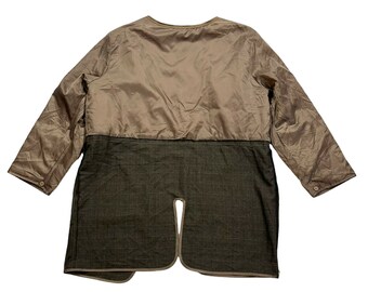 London Fog Heritage Quilted Coat Lining | Vintage High End Designer Brown Vtg