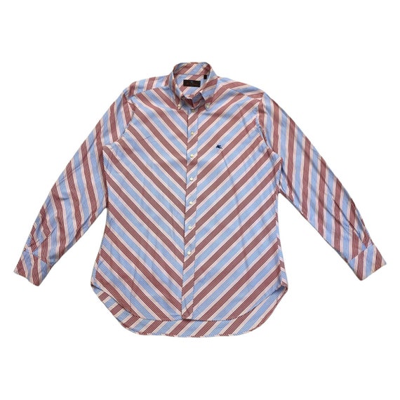 Etro Striped Button Down Collar Shirt | Vintage D… - image 1