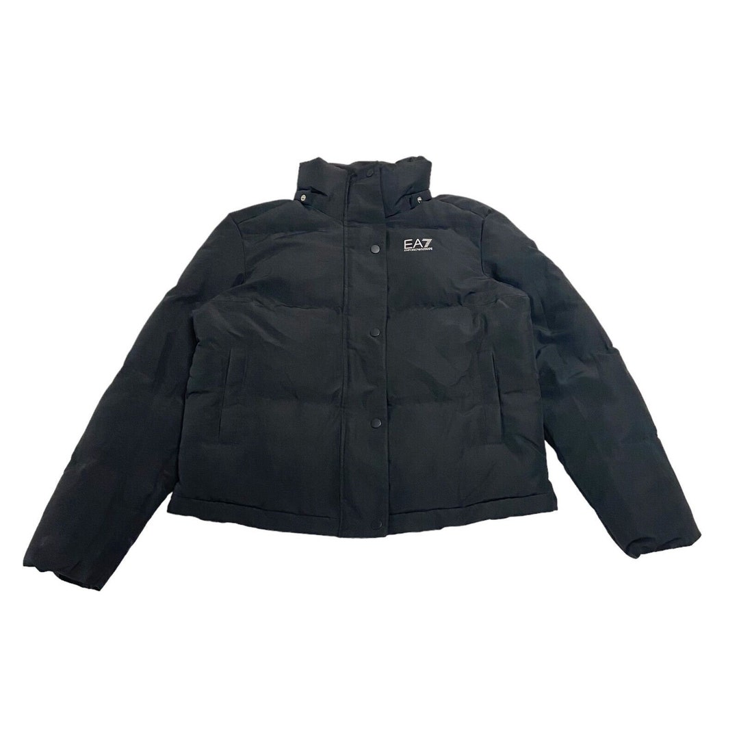EA7 Emporio Armani Womens Puffer Jacket High End Designer Black Padded Coat Etsy Canada