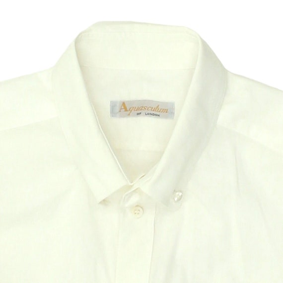 Aquascutum Mens White Button Down Collar Shirt | … - image 3