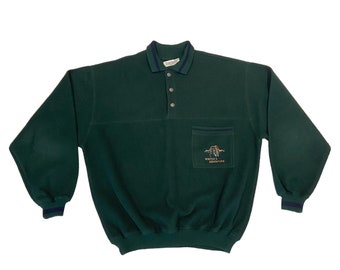 Bagarry Winter's Adventure Collared Wool Fleece Jumper | Vintage Green VTG