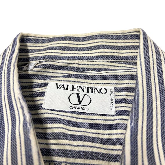 Valentino Chemises Striped Shirt | Vintage High E… - image 2