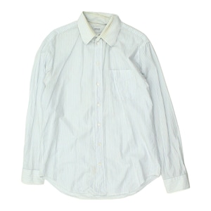 Armani Collezioni Mens Blue Pin Stripe Shirt | Vintage High End Designer Formal