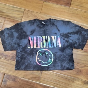 【SATIIIZ】Mek Nirvana Dyeing Short Sleeve T-Shirt Tie Dye Nirvana Shirt - Etsy