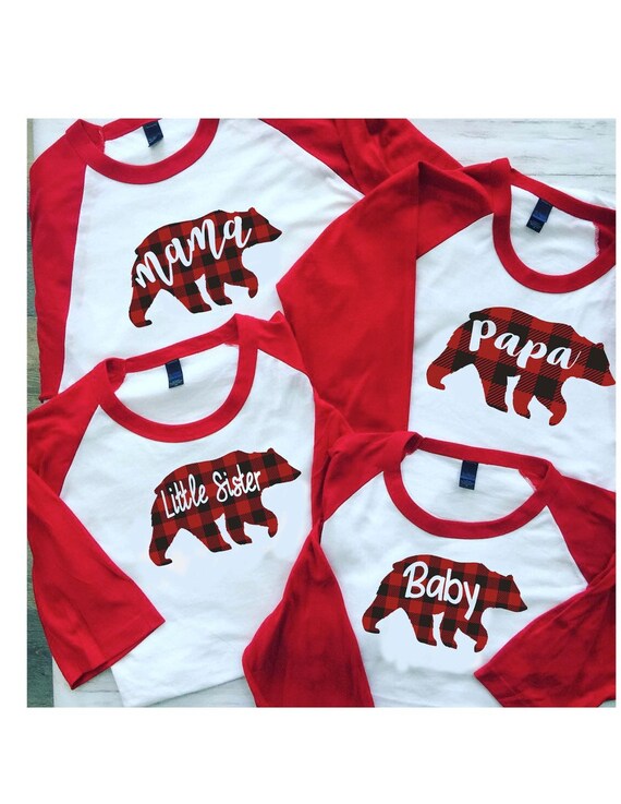 baby bear christmas pajamas