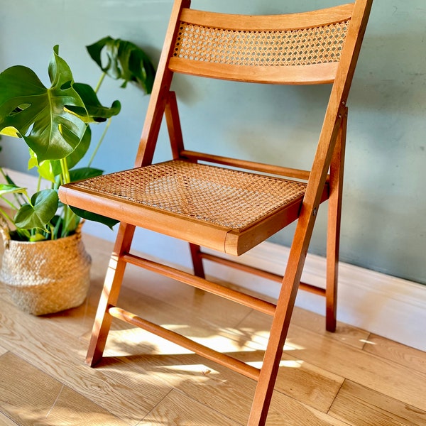 Rattan Folding Chair Etsy UK
