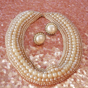 Vintage Faux Pearl Necklace With Sterling Clasp, Ivory Pearls Graduated 15  Inches 