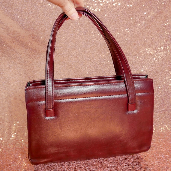 Vintage Maroon JR (Julius Resnick) Purse / 1960's