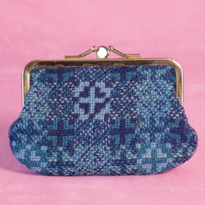 Vintage Blaue Gobelin Geldbörse