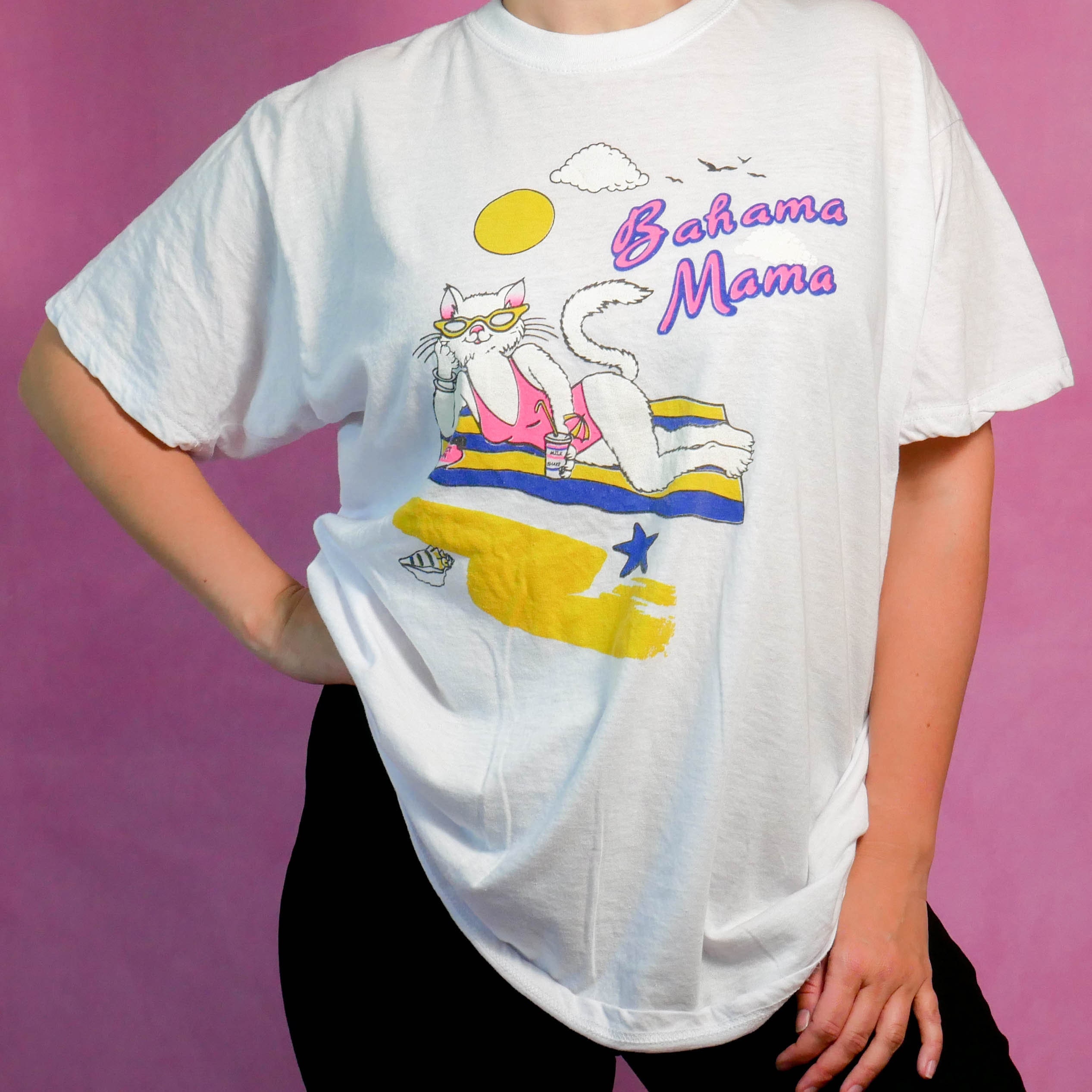 Vintage 90s /  "Bahama Mama" Cat Top
