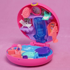 Vintage Y2K / Polly Pocket Flamingo Floatie Pink Compact