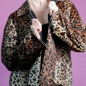 Vintage 90s / Leopard Print Blazer - Jacket, By TanJay