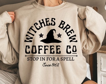 Witches Brew Coffee Co Crew, Witches Brew Crewneck, Sanderson Sisters Shirt, Halloween Sweatshirt, Herbst Sweatshirt, Witch Sisters Crewneck