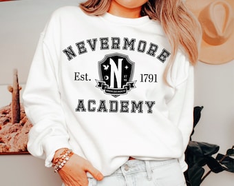 Nevermore Academy Sweatshirt, Nevermore Shirt, Nevermore School Sweatshirt, Thing Sweatshirt, Gothic Academy Shirt, Mittwoch Shirt
