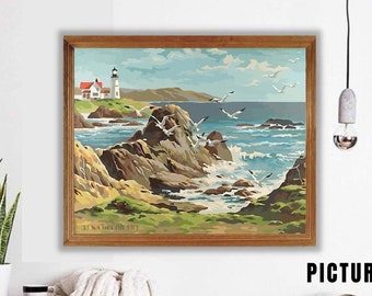Vintage PAINT by NUMBER Kit for Adult & Kids, DIY Nature
