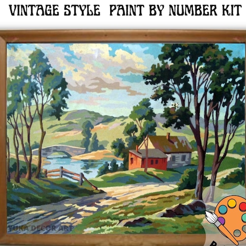 Vintage Style PAINT by NUMBER Kit for Adult DIY Boat Dock - Etsy