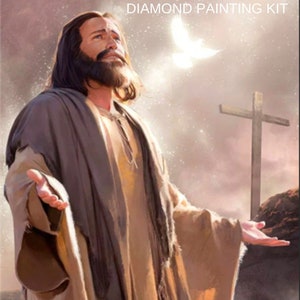 DPLEFO Jesus Diamond Painting Kits for Adults Easter Diamond Paintings Full Round Drill Diamond Art Kits Religious Figure Painting Christmas Gifts