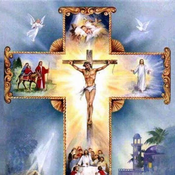 Jesus Christ Diamond Painting DIY Kit, 5D Full Square ,Round Drill ,Cross Stitch Rhinestone, Living Decor, Gift for Mom