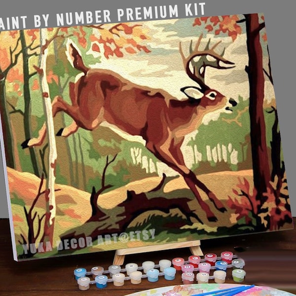 Paint by Number Deer Etsy