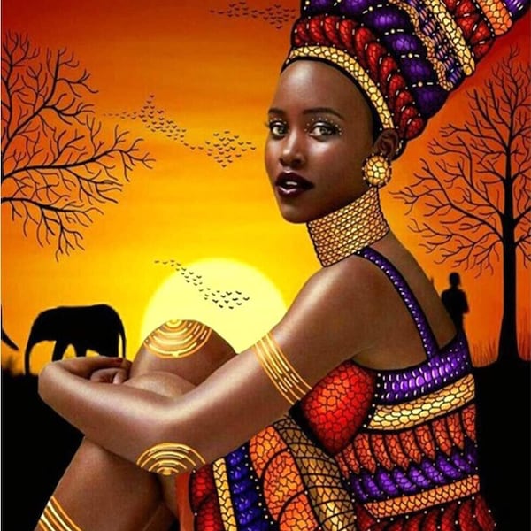 African American Paint by Numbers Etsy