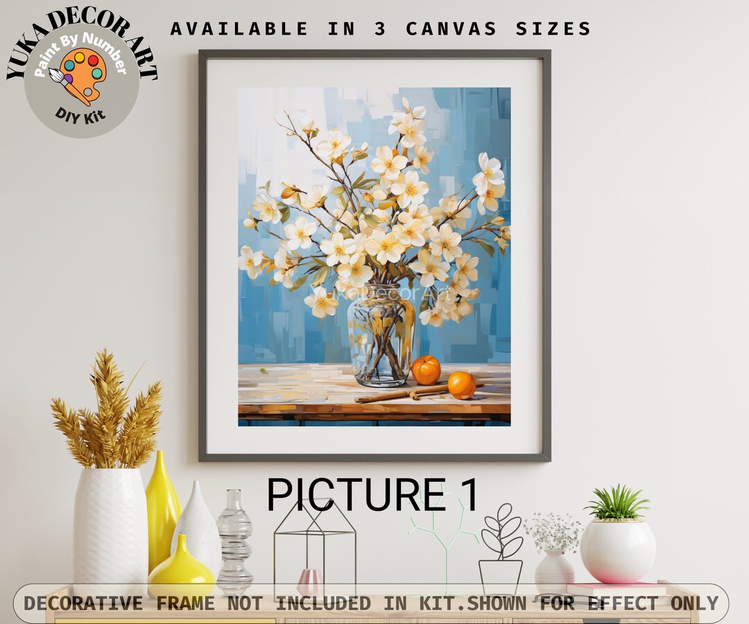 Yellow Flowers PAINT by NUMBER Kit Adults | Set of 2 | Wildflowers DIY ...