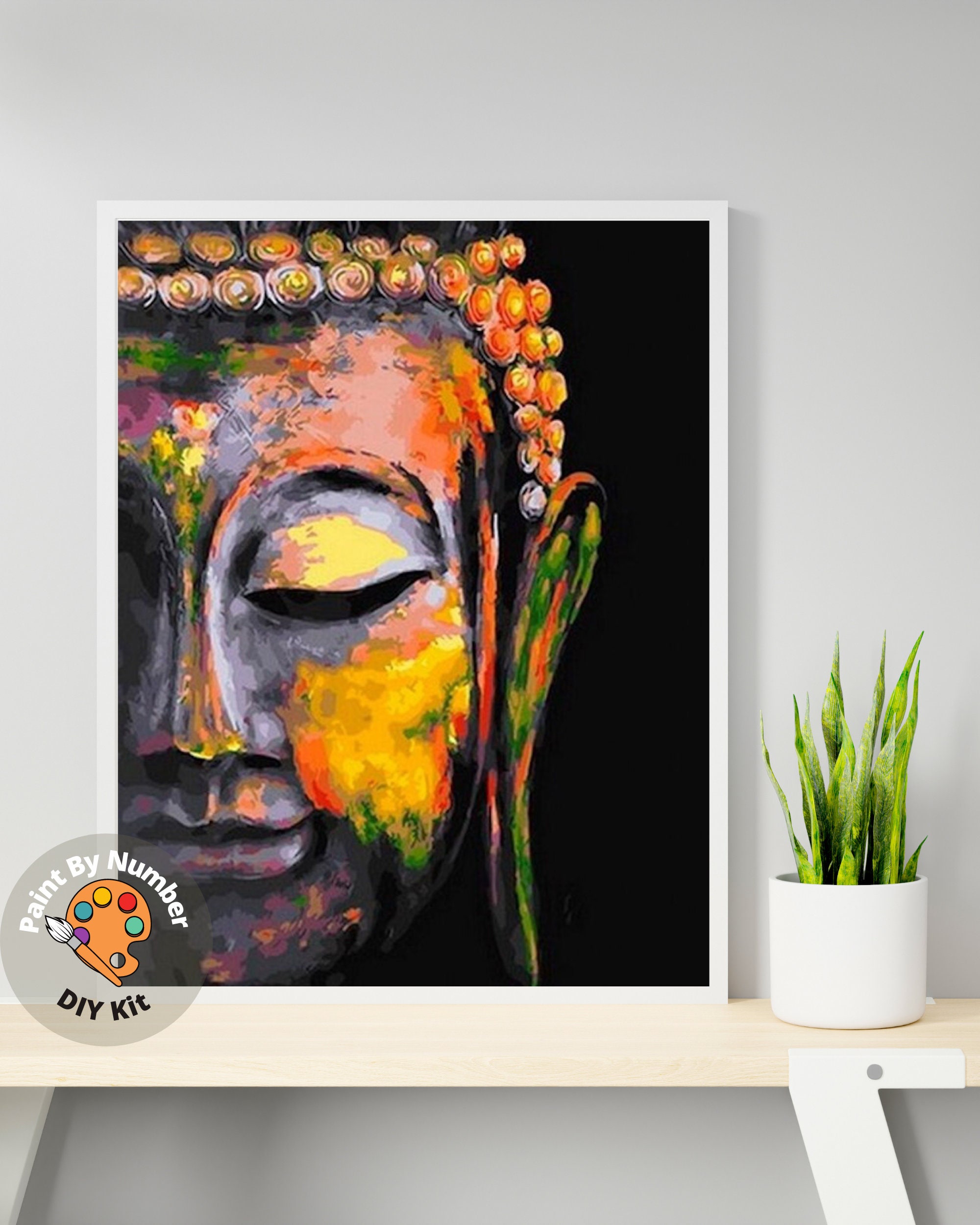 Paint By Numbers Adults kids Buddha Figure DIY Painting Kit 40x50CM Canvas