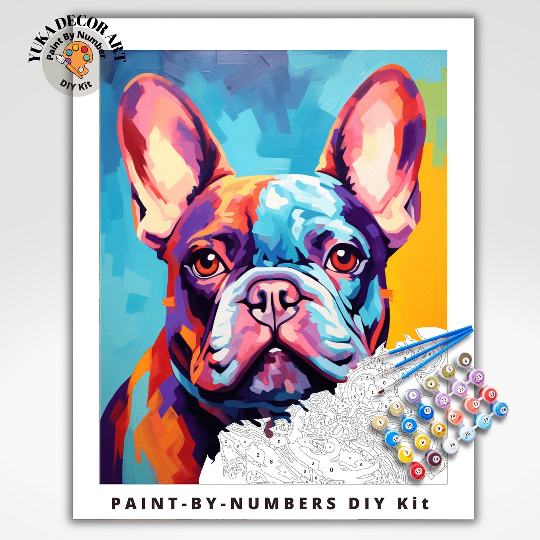 DIY Paint by Numbers, A Group of Dogs Sitting Each Other Paint by Numbers  for Adults, Animal Family Art Painting Adult Paint by Numbers Kits on  Canvas