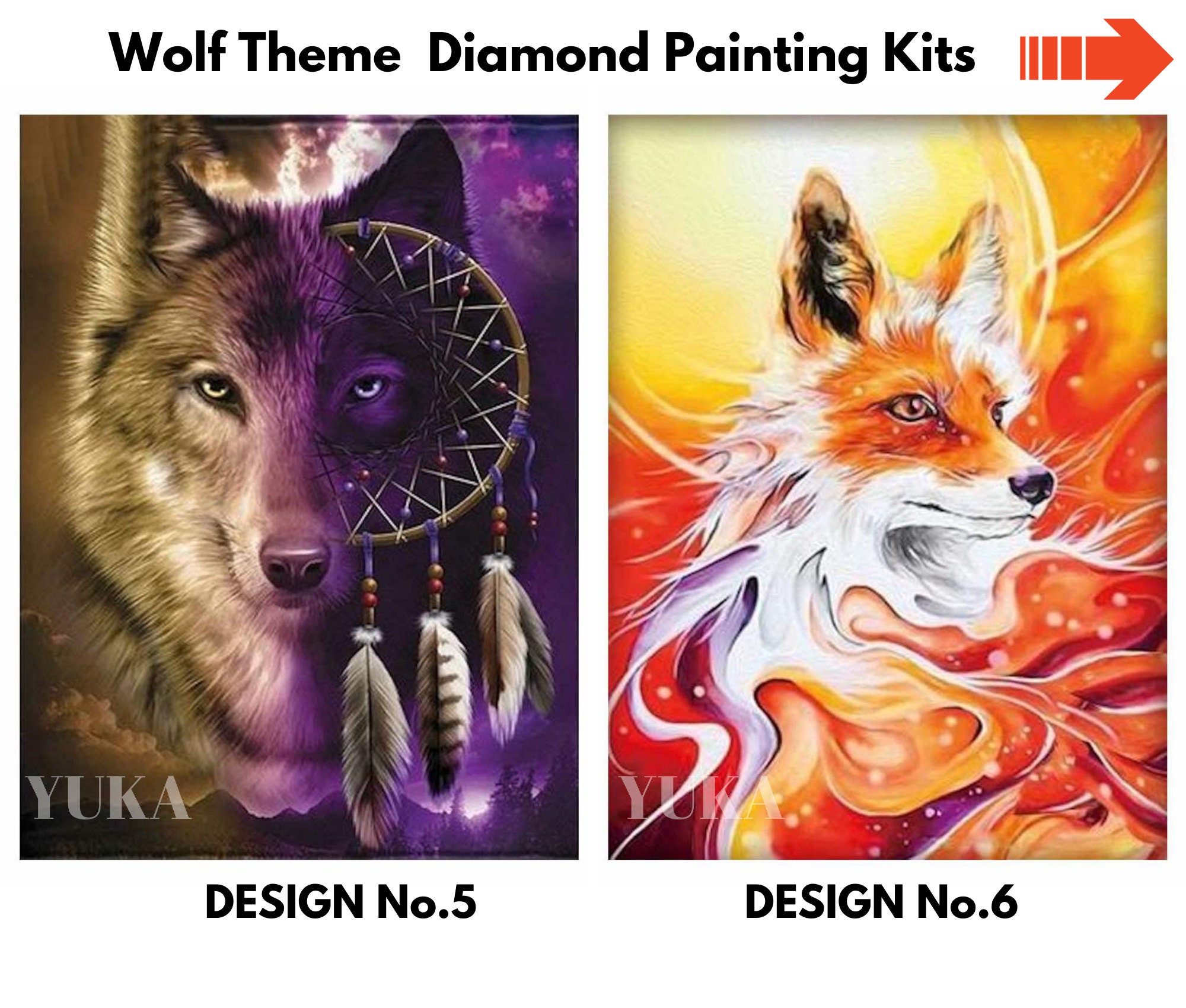 Diamond Art Club Wolf Dreamcatcher Diamond Painting Kit