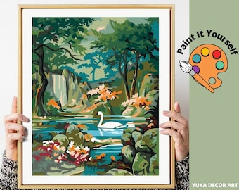 ヴィンテージ！レア! 3D paint by numbers kits Vintage PAINT by NUMBER Kit for Adult & Kids, DIY Nature
