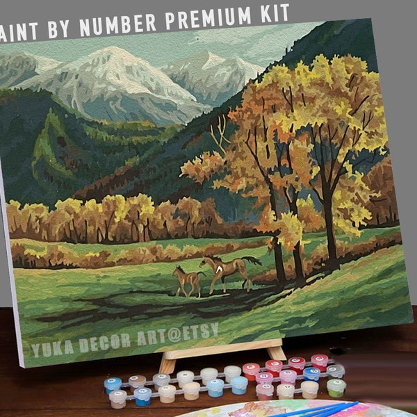 Paint by Number Horses - Etsy