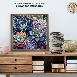 Sukkulenten Garten Malen nach Zahlen Kit Erwachsene Leinwand Malerei DIY Farbe nach Zahlen Set Einfach DIY Anfänger Malerei Wohnkultur Geschenk Freundin