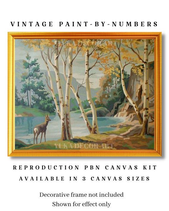 Paint By Numbers Kit DIY Oil Painting Framed Canvas Art Kids Deer