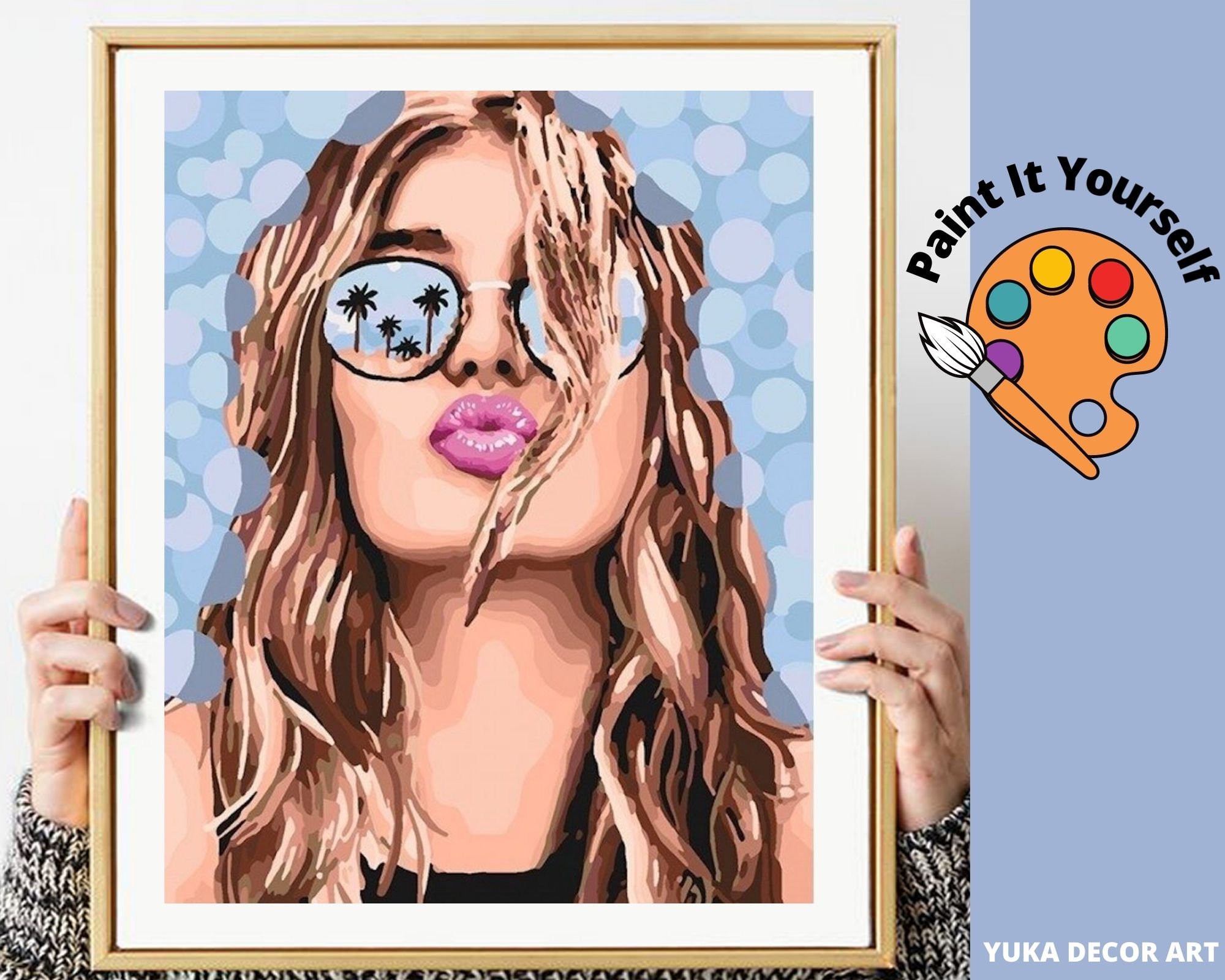Numéro D'art Pinturas Por Números Para Principiantes Shallyong 6 Pcs