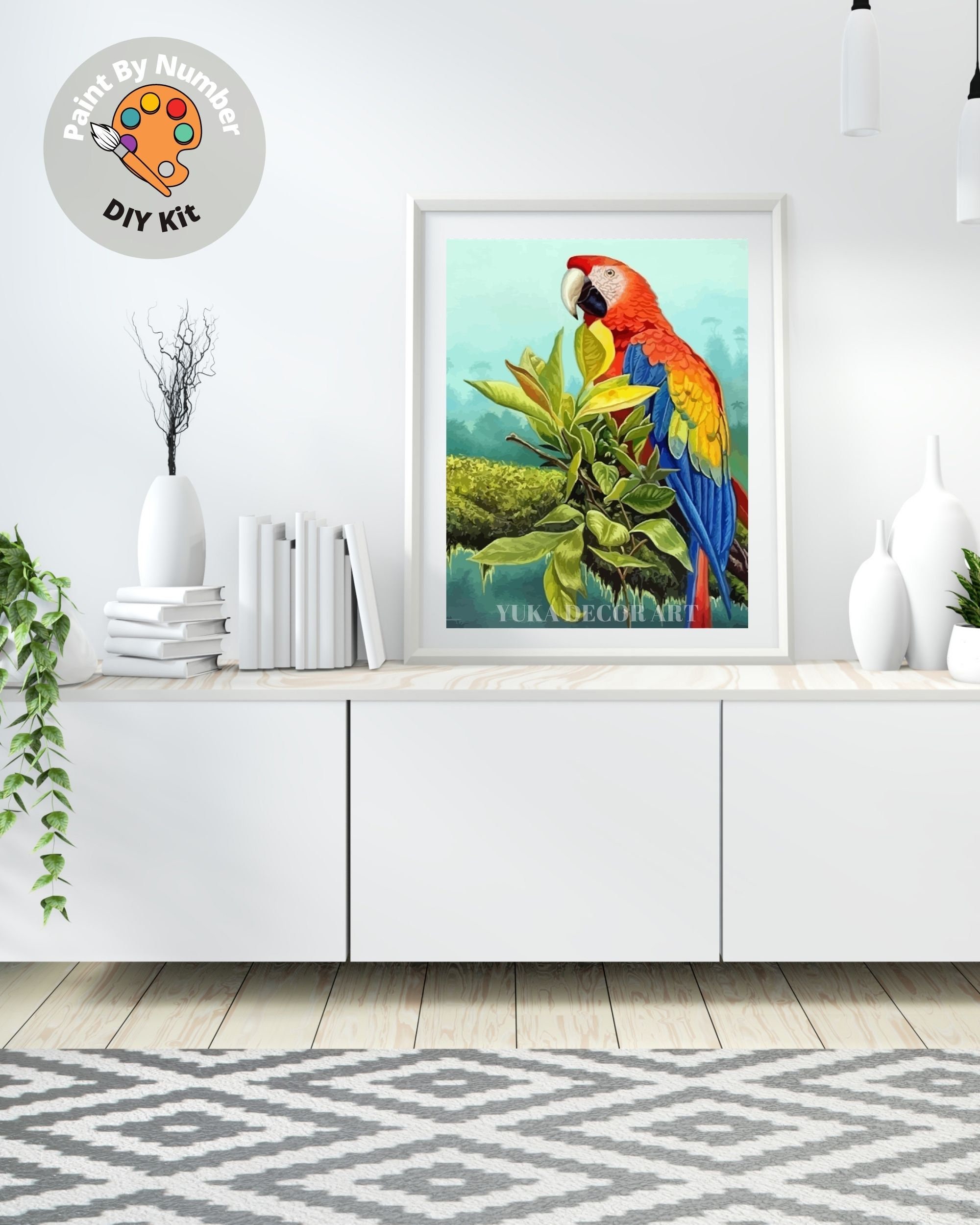 Parrot at Coit Tower San Francisco  Paint-by-Number Kit for Adults — Elle  Crée (she creates)