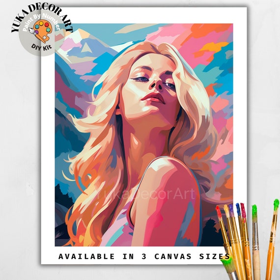 PAINT by NUMBERS DIY Kit for Adults Free Spirit Woman Portrait Vibrant Easy  Beginners Painting Kit Boho Art Gift Dorm Decor code: WO2309103 