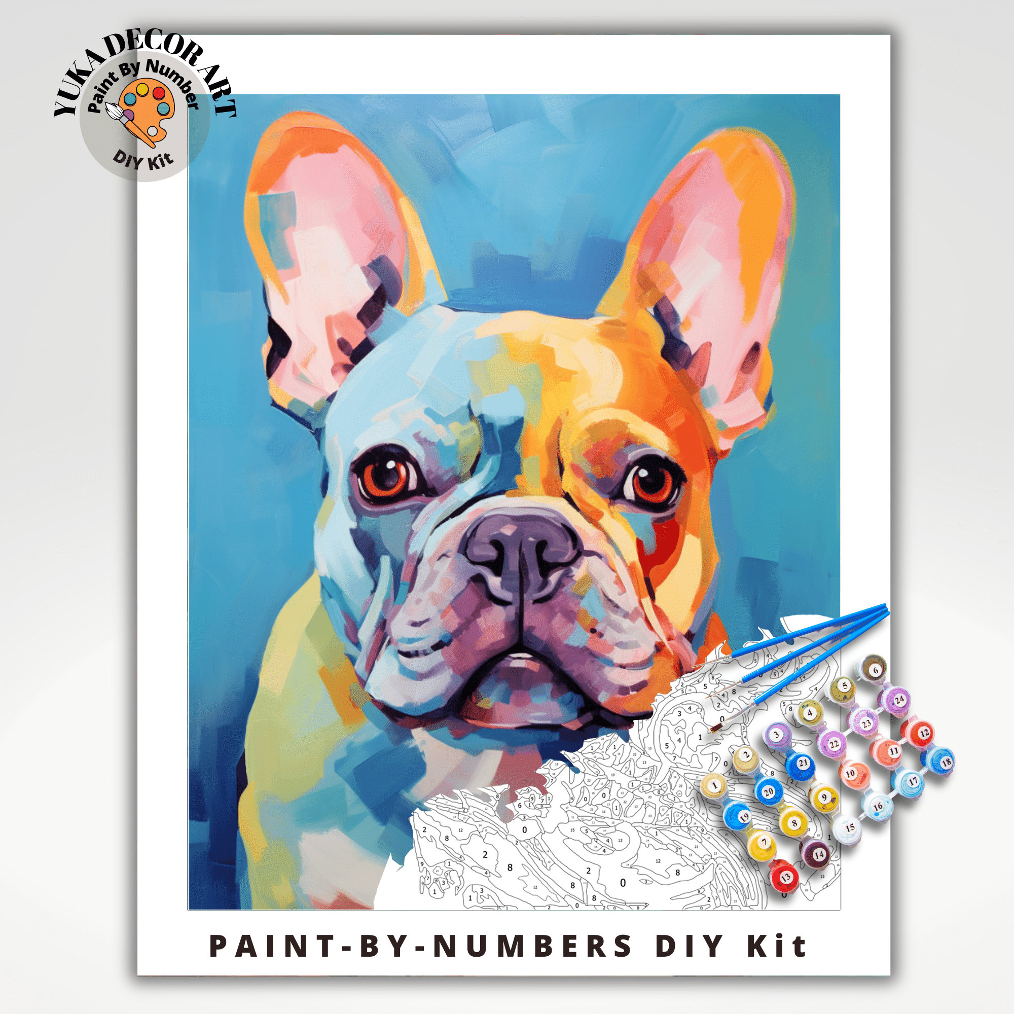 Paint By Numbers Adults kids Sleeping Dog Color DIY Painting Kit