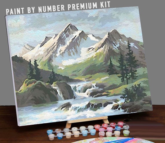 Vintage PAINT by NUMBER Kit Adult, Cowboy Desert Art , Easy Beginner  Acrylic Painting DIY Kit,vintage Decor Gift 