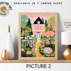 PAINT by NUMBER Kit Adult | Mountain Flowers Pastel Color Landscape Minimalist DIY Beginners Paint Kit Gift For Sister Girlfriend Mom Bestie