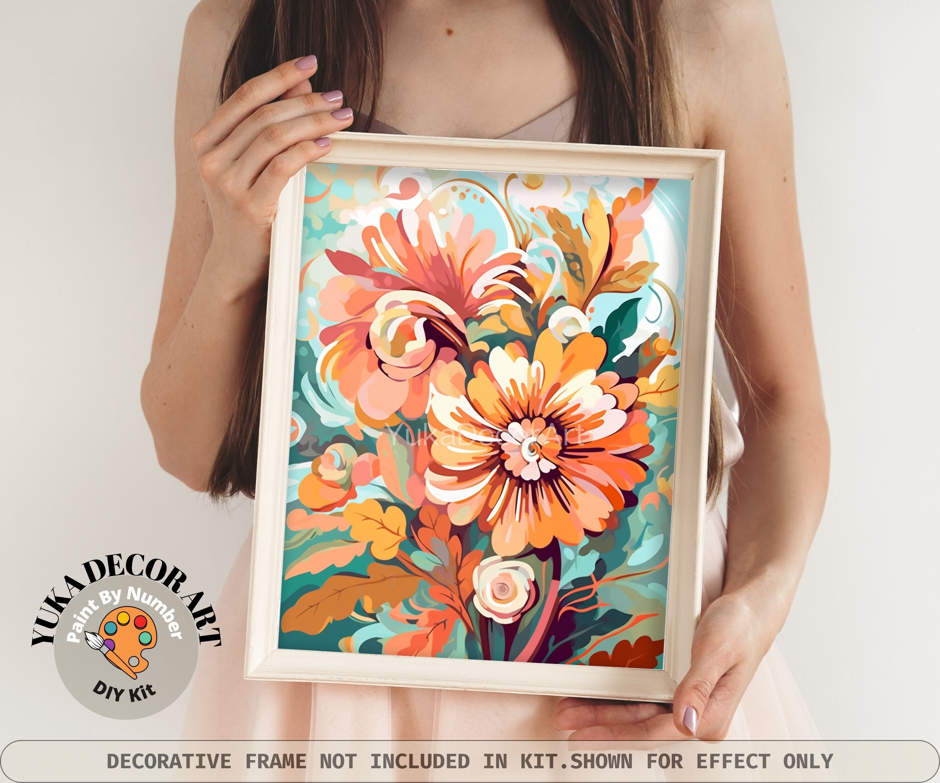 PIPISKY Paint by Numbers Kit for Adults Flowers,Paperwhite  Narcissus,Capture The Wonderful Moments of Summer's Flower Sea Through  Art,40x50cm,Without Frame : : Toys & Games