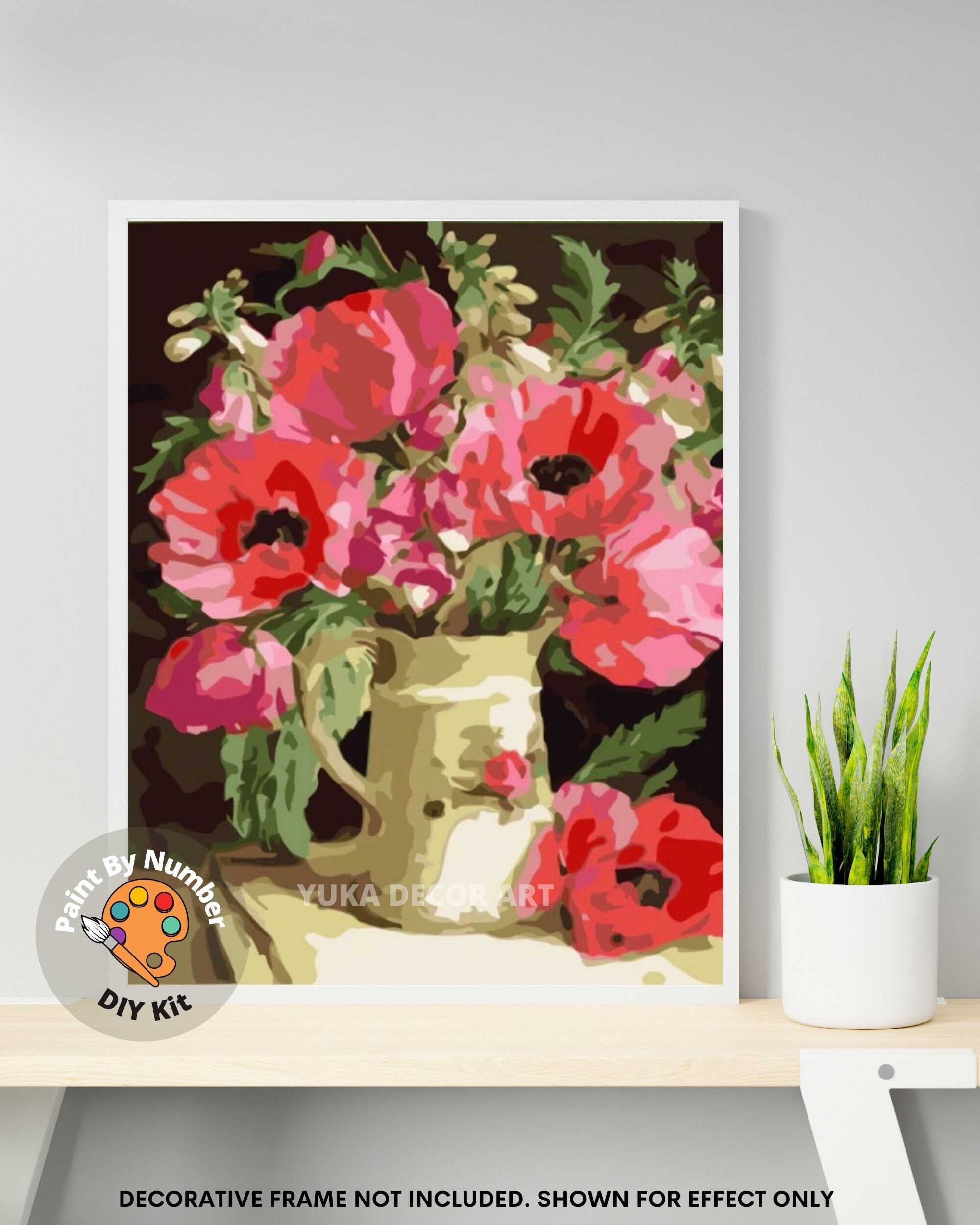 Home Decor Gift Floral Still Life Painting,Easy Beginner Acrylic Paint Kit,Gift For Mom Spring Flowers Paint by Number Kit Adult Home Decor Gift Floral Still Life Painting,Easy Beginner Acrylic Paint Kit,Gift For Mom Spring Flowers Paint by Number Kit Adult